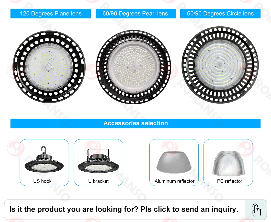 Romanso China Switchable Wattage Industrial LED UFO High Bay Lighting